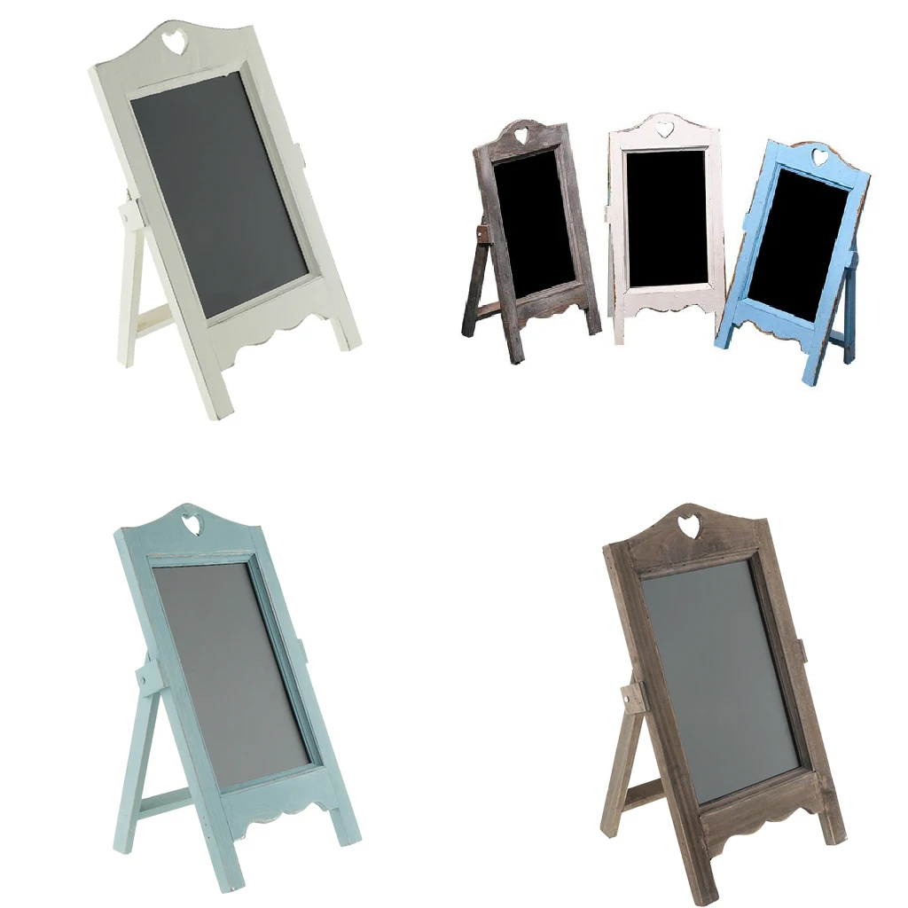 Mini Wooden Blackboard Chalkboard with Stand Wedding Party Dinner Table Decor Tags
