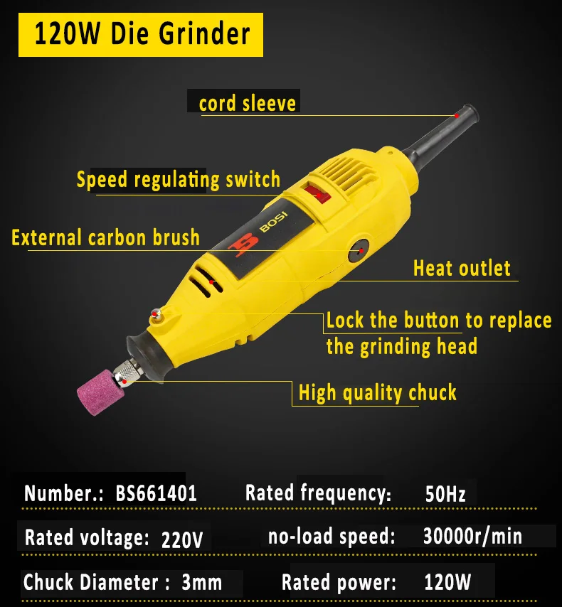 BOSI 120 w/260 w/520 w Цанговая Мощность инструменты