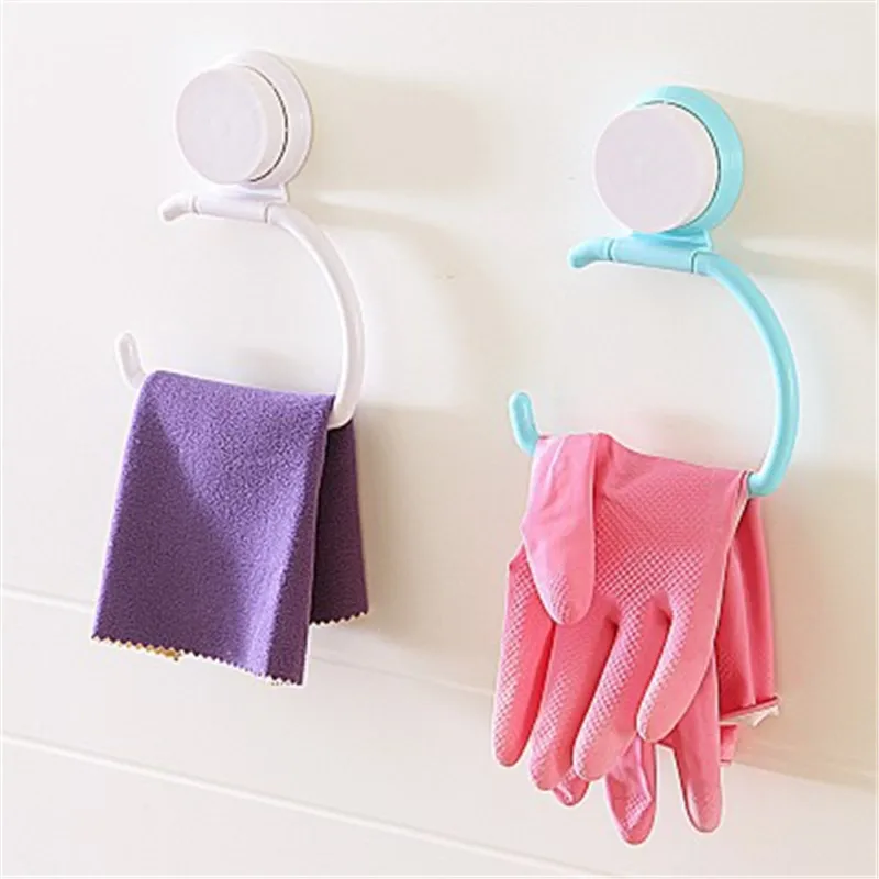 Household Creative Strong Seamless Wall Suction Hanger Towel Tissue Toilet Paper Holder Rack