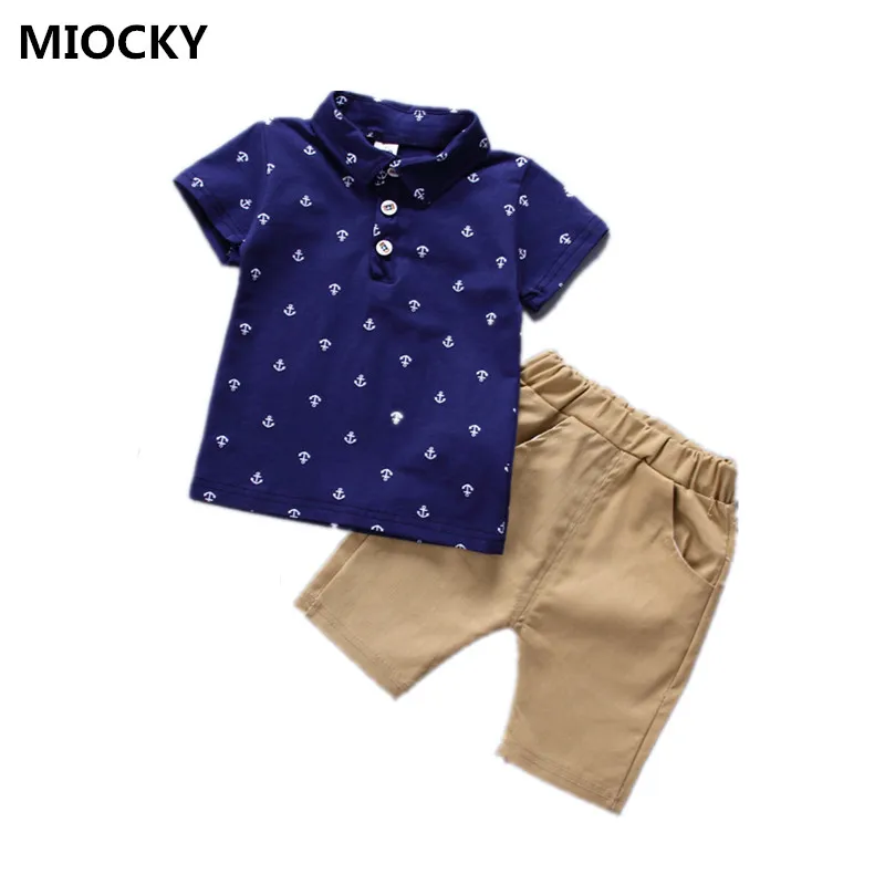 

1-5 Year Boys Clothes Kids Summer Polo Shirt+Short 2 PCS Outfits Short Sleeve T-Shirt Clothing Set Baby Boys Clothes D0900