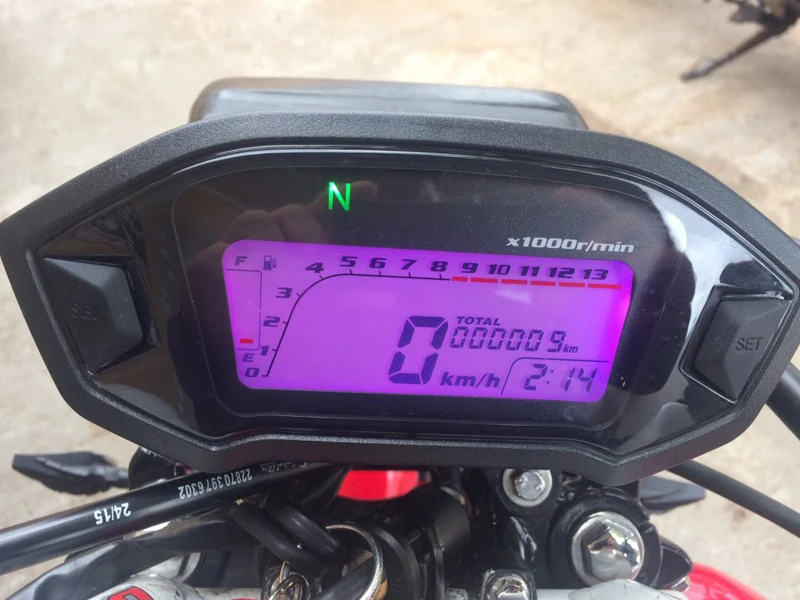 Alconstar-мотоциклетный ЖК-цифровой измеритель скорости одометр подсветка мотоцикла для 1, 2,4 цилиндров 0~ 199 км/ч с датчиком скорости