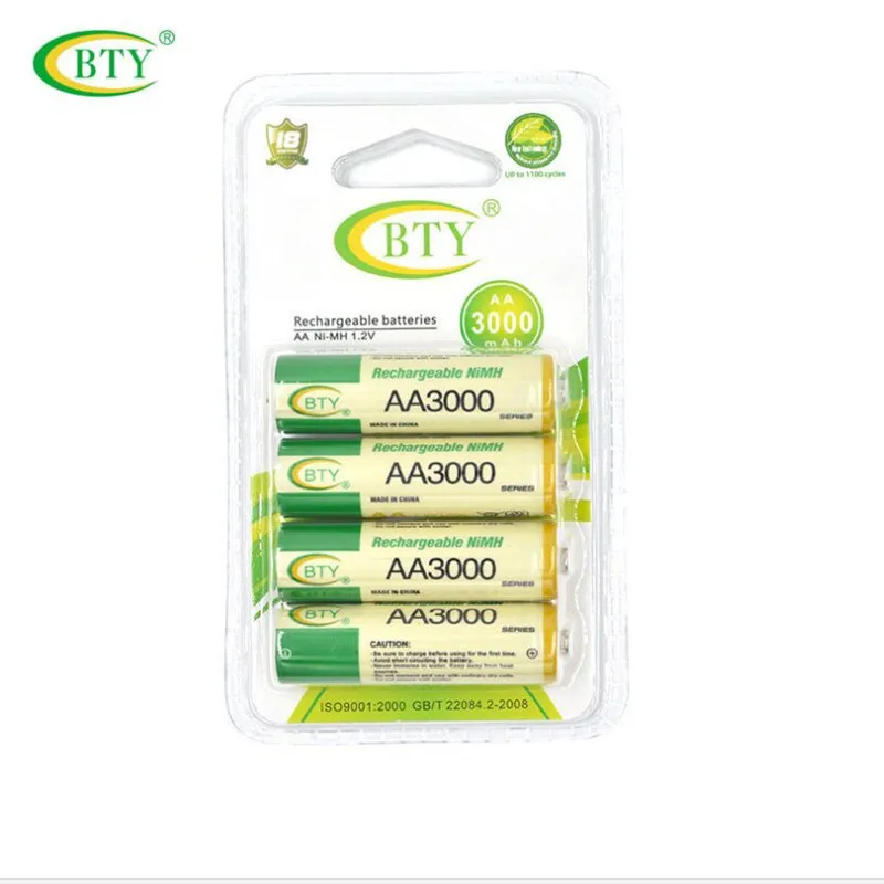 Аккумуляторная батарея BTY Ni MH AA 4 шт. 3000 мАч 1 2 В шт.|rechargeable battery|accumulator 1.2vaccumulator battery