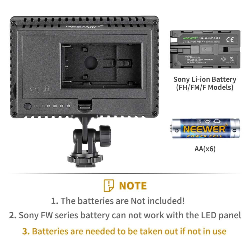 NEEWER 160 LED Затемнения Свет Видеокамера, LED Свет для Canon, Nikon, Pentax, Panasonic SONY Samsung Olympus Цифровых Камер