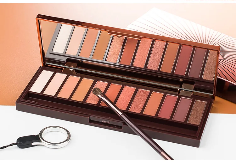 HOLD LIVE Sunset City Eyeshadow Palette 2018 Nude Shimmer Glitter Eye Shadow Pigmented Peach 12 Colors Eyes Makeup Shadow (18)