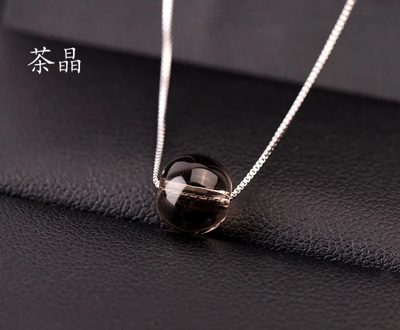 Лидер продаж! Посеребренное ожерелье, модное серебряное ювелирное ожерелье из натурального камня с кристаллами для женщин - Окраска металла: Citrine