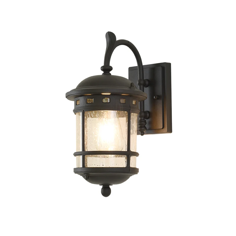 

European style Acorn Waterproof outdoor wall light for villa patio garage barn Rectangular column wall lamps Restaurant decor