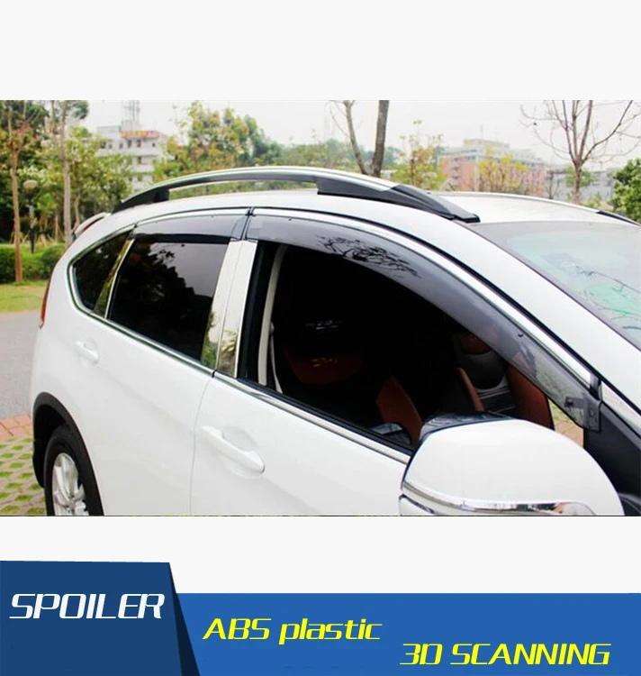 

For CRV Plastic Window Visor Vent Shades Sun Rain Deflector Guard For CRV Auto Accessories 4PCS/SET 2012-2014