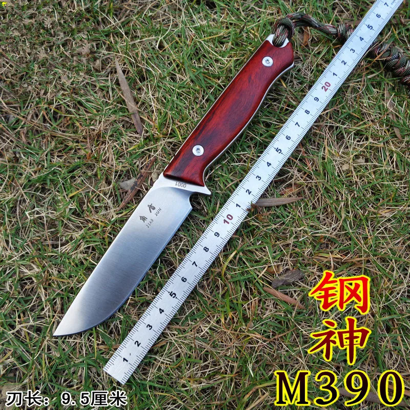 Pаспродажа Sharp ручной тактический карманный нож M390 лезвия деревянной ручкой Открытый выживания охотничий нож EDC ремешках rescue tool
