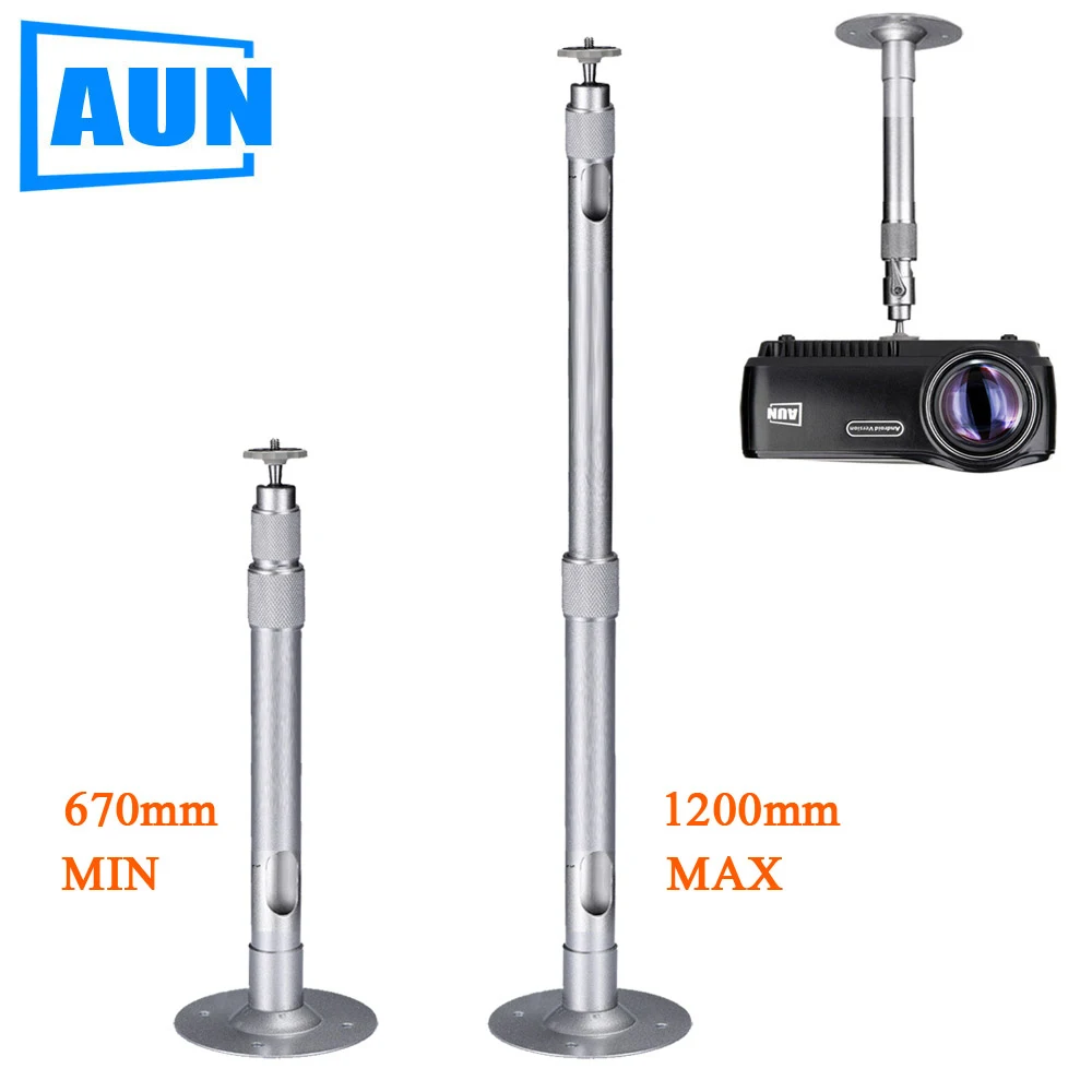 AUN Adjustable Projector Holder Ceiling Mount Max Length 1200mm Min