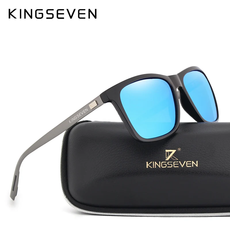 KINGSEVEN Neue Modemarke Designer Aluminium TR90 Sonnenbrille Polarisierte Mirror linse Männer oculos sonnenbrille Brillen Für Männer Billig