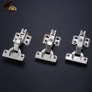 Myhomera Hinge Stainless Steel Door Hydraulic Hinges Damper Buffer Soft Close Kitchen Cabinet Cupboard Furniture FullHalfEmbed