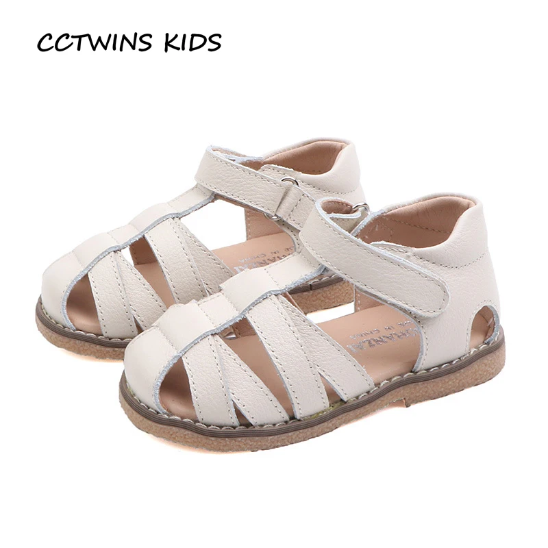

CCTWINS Kids Shoes 2019 Summer Fashion Girls Princess Boys Real Leather Shoes for Children Baby Toddler Barefoot Sandal PS471