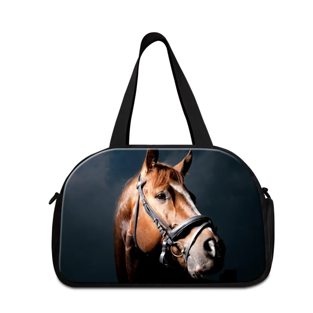 

Animal Horse Printing Shoulder Travel Bags for Men Travel Handbags for Youth Medium sized Tote garment bag luggage duffle bag