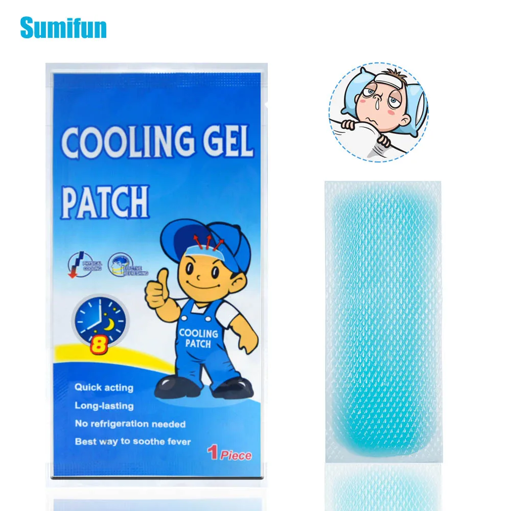 8pcs Newest Baby Fever Patch Cooling Gel Sheet For Headache Pain Relief Bring Down D1927 | Красота и здоровье