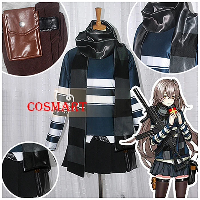 

[Customize] Game Girls Frontline UMP45 Cosplay Costume UMP45 Uniform Dress for Halloween Carnival Freeship