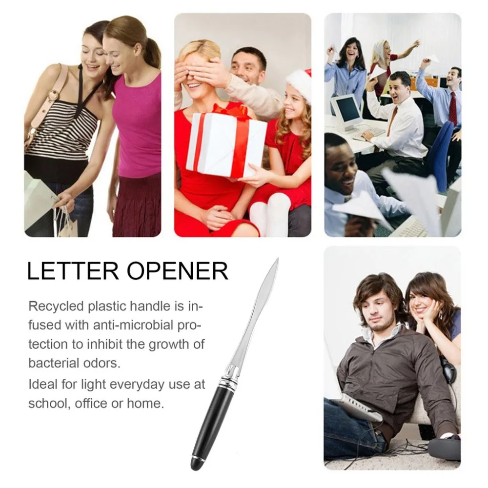 Paper Letter Opener Paper Knife Letter Cutter Office School Stainless Steel Cutter Split File Envelopes cuchillos Drop Shipping