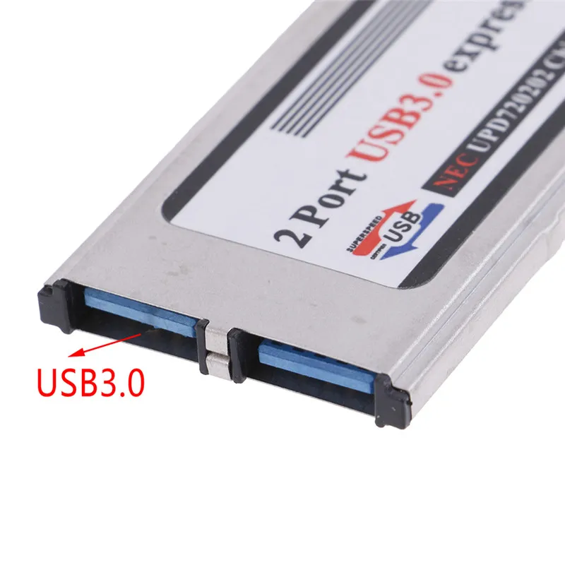 Двойной 2 порта USB 3,0 экспресс-карта 34 мм Слот Экспресс-Карта PCMCIA конвертер скрытый адаптер для ноутбука