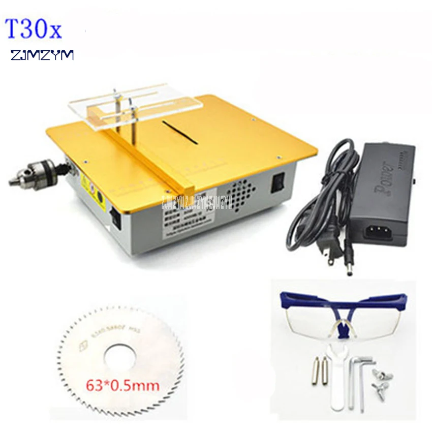 T30X Miniature multi-purpose table saw PCB board cutting machine 8500r/min Small woodworking metal saws Model table saw DC12-24V