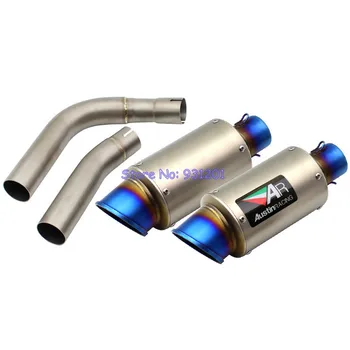 

For Yamaha R1 YZF-R1 (2009-2014) Exhaust System Slip On Motorcycle Middle Pipe Contact Tube with Austin Racing Muffler Pipe