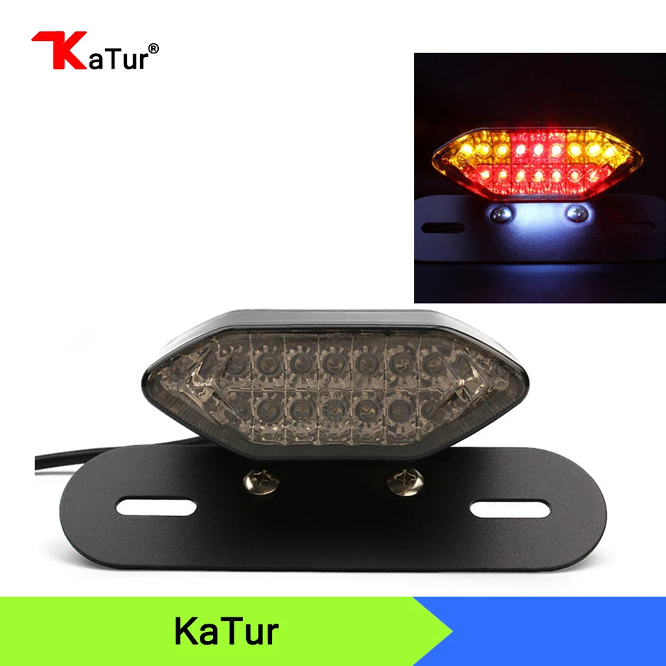 

1pcs Motorbike Portable Integrated LED Brake +Turn Signals Tail Lights Motorcycle Rear Turn Indicators Accessories Brake Lamps