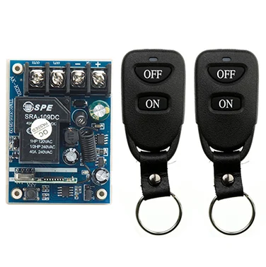 

DC12V 24V 36V 48V 10A 1CH Remote Control Light Switch Relay Output Radio Receiver Module and 2pcs Belt buckle Transmitter