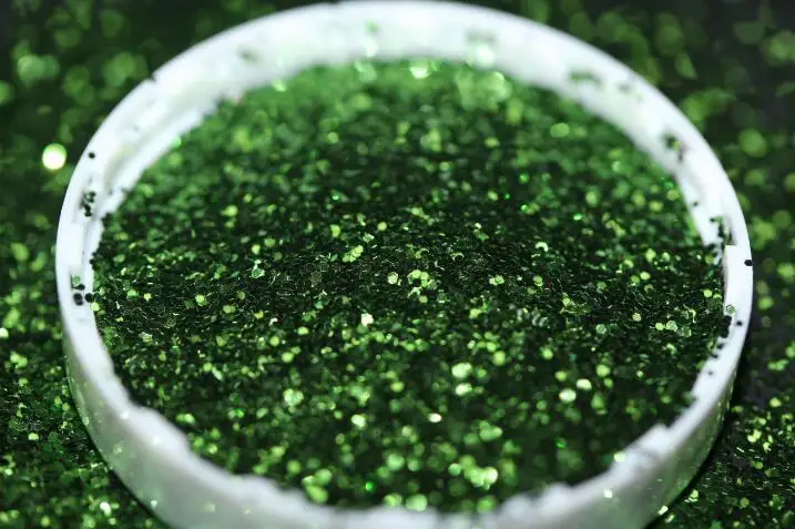 015(0,5 мм) устойчив к растворителям косметический блеск пыли шестигранной 10 г - Цвет: Deep Green 10 grams
