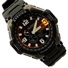 Led submersible waterproof dual display outdoor sports watch male multifunctional child table electronic watch
