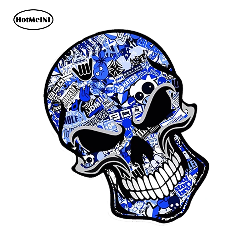 

HotMeiNi13x9.5cm Car Styling VINYL CAR STICKERS Personalized Skull AUTO MOTO BIKE VAN TRUCK RACING TUNING Waterproof Accessories