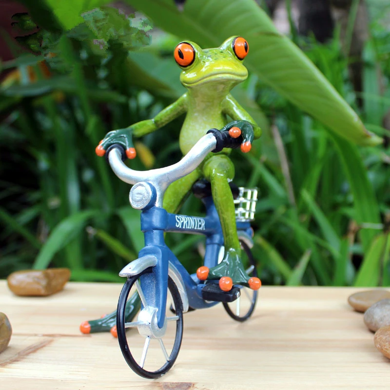 

Resin Craft Home Decoration Accessorie Frog Statue Sculpture Resin Funny Frog Statue Creative Home Ornaments Statue
