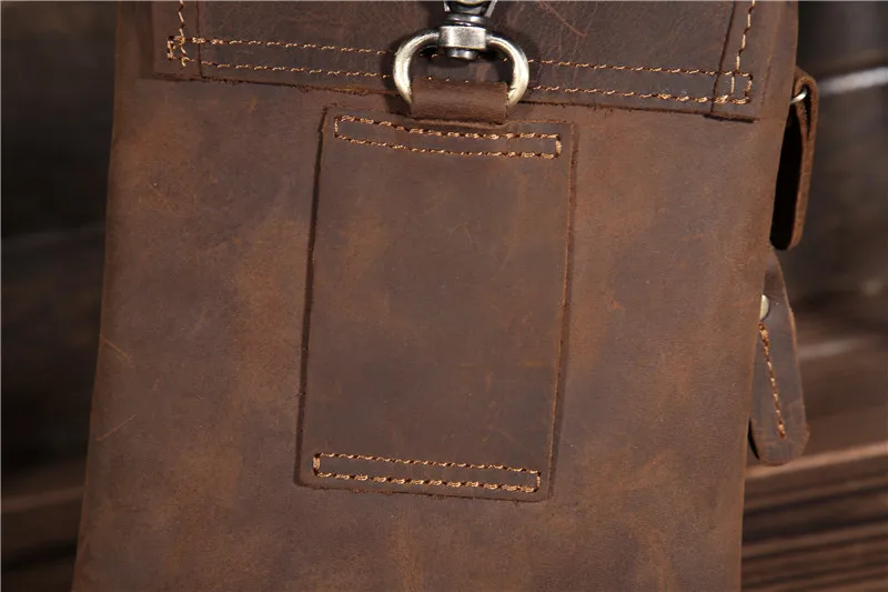 Новинка, Мужская поясная сумка из натуральной кожи Crazy Horse, поясная сумка для путешествий, кошелек, поясная сумка B2093