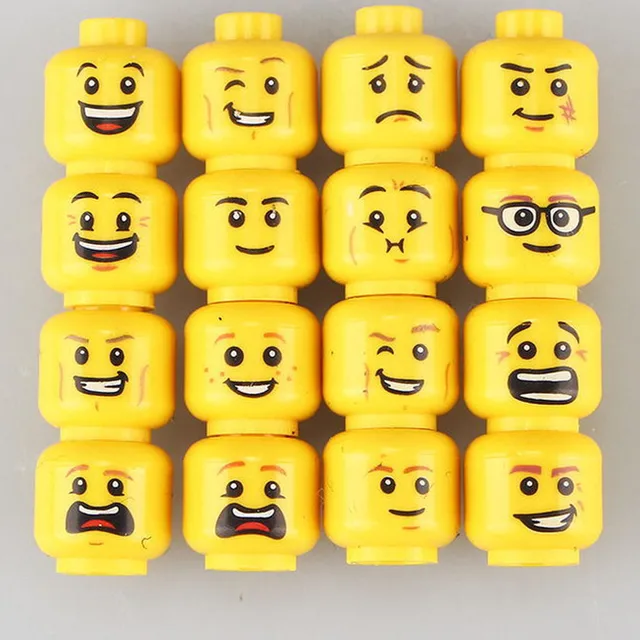 Buy 16Pcs/set Building Blocks Skin Color Cute Face