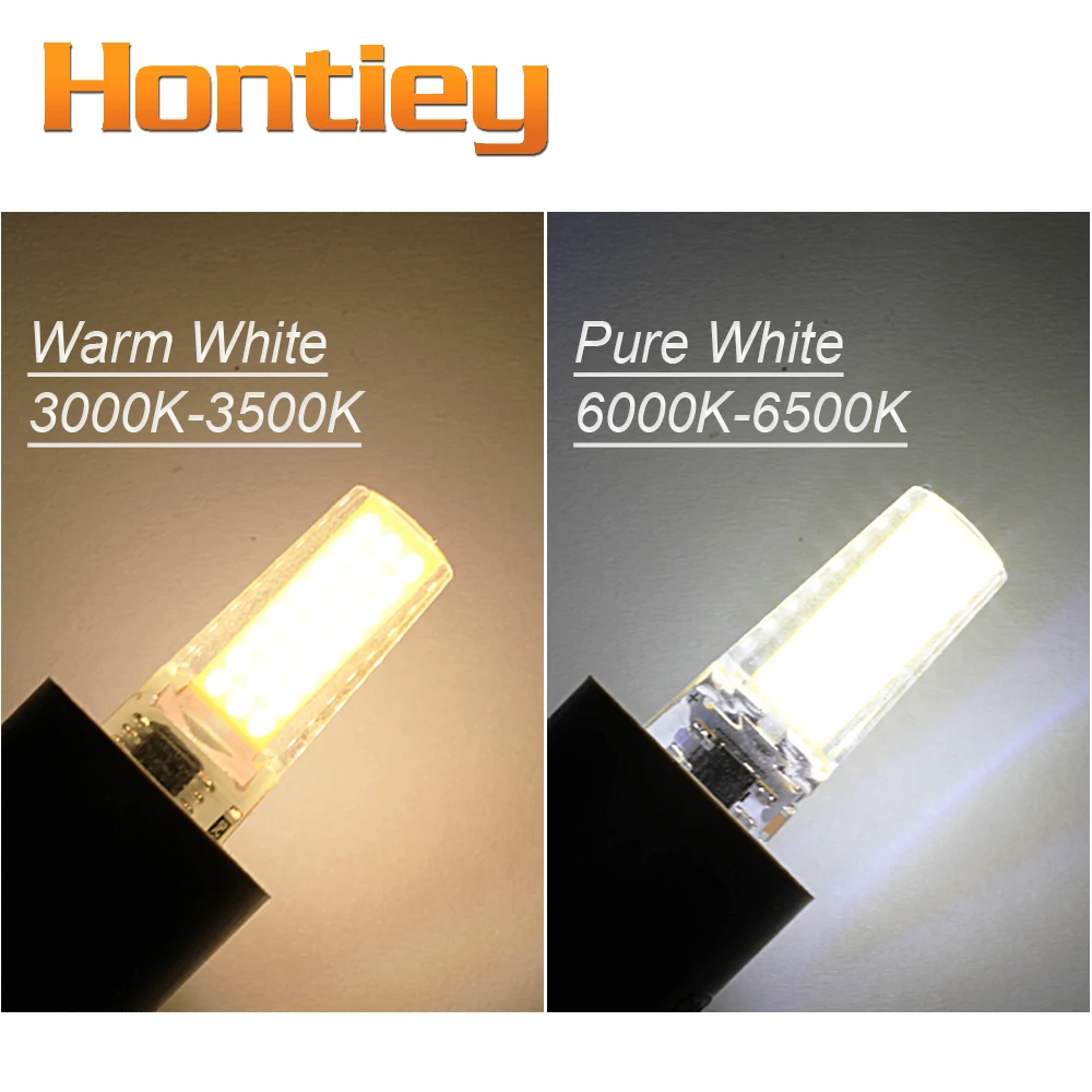 Hontiey COB LED G4 G8 G9 BA15D 220 В 110 в мини-лампа силиконовая хрустальная люстра галогенный прожектор швейная машина с регулируемой яркостью