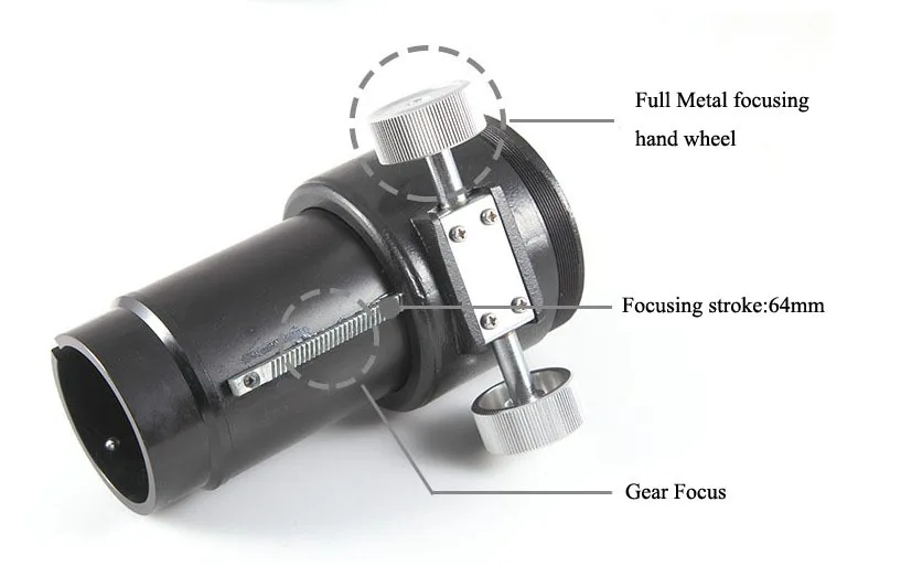DIY Тип преломления " /1,25 дюймов астрономический телескоп Focuser Полный металлический адаптер для 1,25" окуляр с монокулярным телескопом