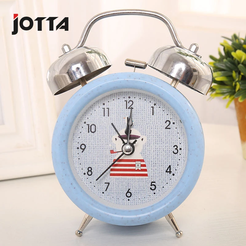

Korean creative jade lazy walking mute alarm clock double ring fashion table clock students children's bedside