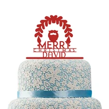 Merry Рождество торт Топпер, персонализированные Рождество торт Топпер для год, пользовательские Семья имя торт Топпер, рождество Декор