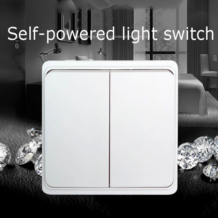

Battery-free wireless light / wall switch with 15 m working range