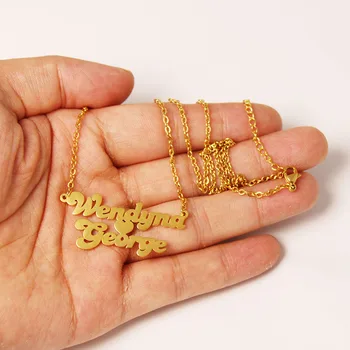 

Handmade Custom Name Personalized Name Necklaces for Women Men Stainless Steel Jewelry
