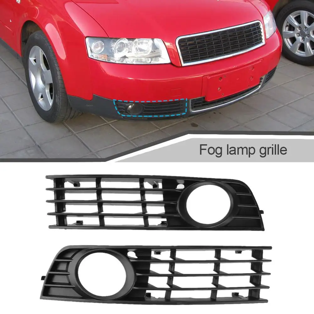 

VODOOL Car Front Bumper Lower Fog Light Lamp Grille Grill Mesh Cover For Audi A4 B6 02-05 8E0807681 Car Styling Racing Grills