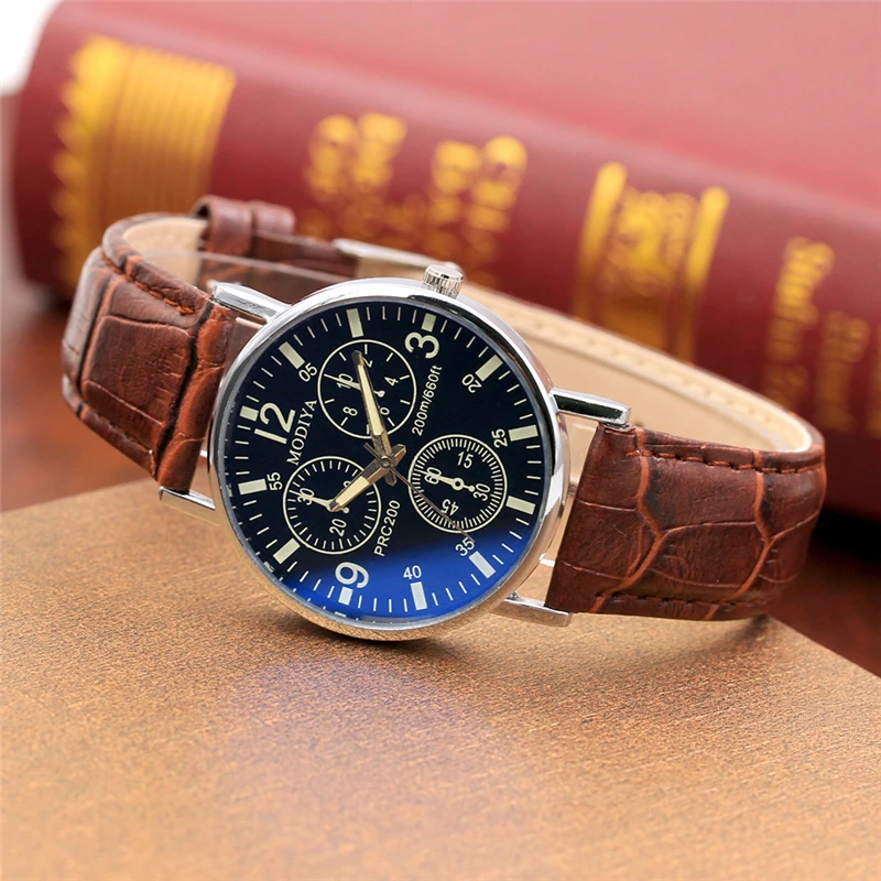 

Business Watches Luminous Hands Men Watch Homens Assistem Reloje Fashion Men's Leather Military Casual Analog Quartz Wrist Watch