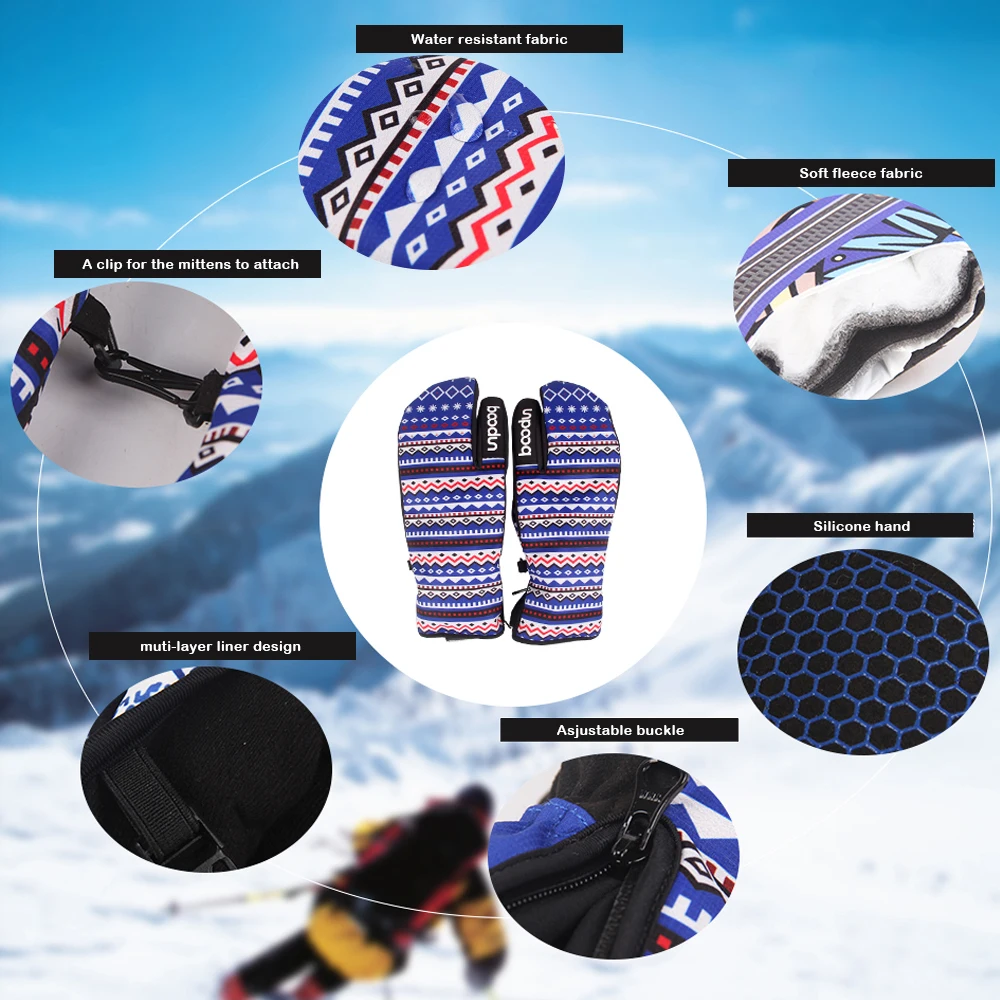 Женские мужские лыжные перчатки, защита от ветра, зимние уличные перчатки для сноуборда, спортивные теплые перчатки для катания на лыжах, альпинизма, ветрозащитные зимние перчатки