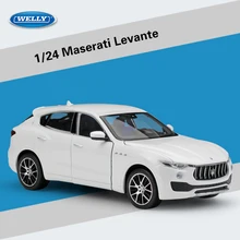 WELLY 1:24 Maserati Levante SUV литая модель автомобиля из сплава игрушка для детей рождественские подарки оригинальная коробка