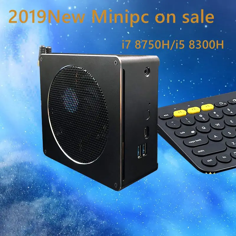 2019 Newset Core 8th Gen mini pc win10 i7 8750H/i5 8300H Inetel UHD Graphics 630 2.4G/5G AC wifi 4K
