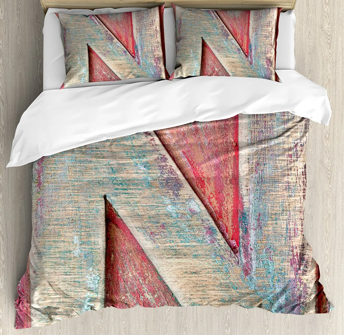 

Letter N Duvet Cover Set Sketch Style Colorful N Letter with Soft Featured Grunge Character, Decorative 4 Piece Bedding Set