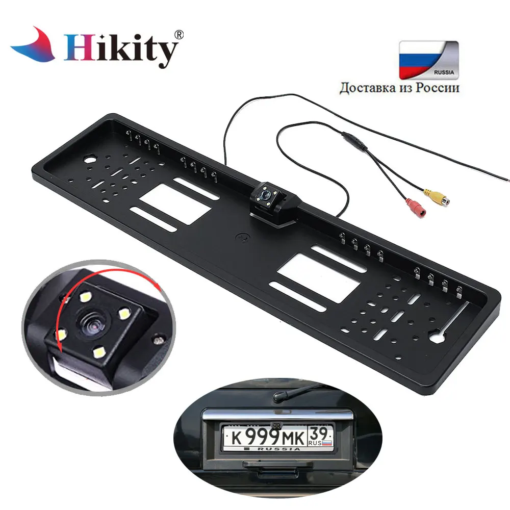 

Hikity Car Rearview Camera Waterproof EU European License Plate Frame Auto 170 Degree Backup Parking Assistance Car- Styling