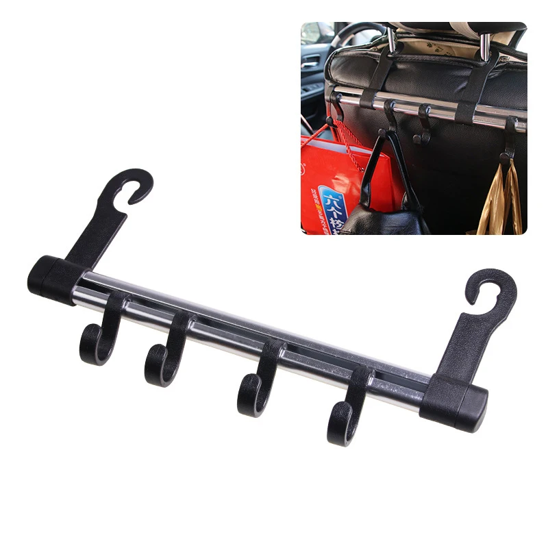305*150mm Multi purpose car seat back hooks long aluminum alloy rod car hook for Storage bags