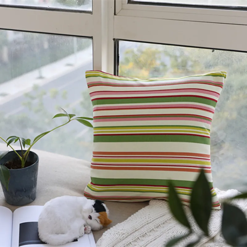 Nordic Modern Minimalist Striped Cushion Sofa Seat Throw Pillowcase