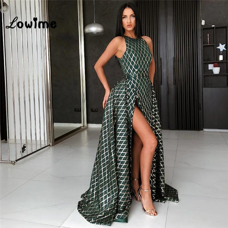 Пикантные вечерние платья Robe De Soiree 2018 новый пользовательский высокое Разделение сбоку одежда с длинным рукавом платье на выпускной