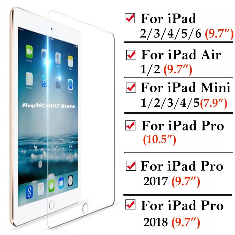 Защитный Стекло на стене для iPad Mini, для детей 1, 2, 3, 4, 5, 6 лет Pro 9,7 7,9 10,5 закалённое защитное стекло айпад Экран протектор A1954 A1893 с уровнем твердости 9 H