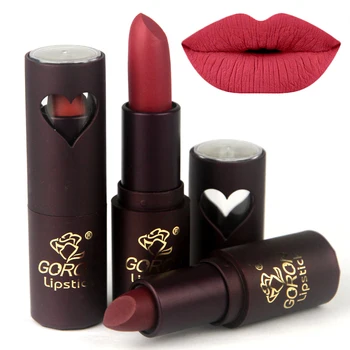 

GORON 24 Colors Sexy Matte Lipstick Long Lasting Waterproof Lips Makeup Cosmetics Wholesale Pigment Lip Stick Gloss L056GR