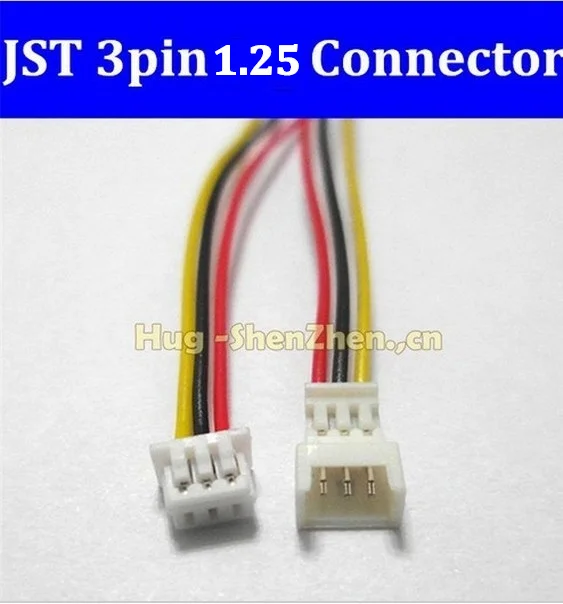 

Free shipping Mini Micro JST 1.25mm 3Pin cable Connector with Wire 100set/lot